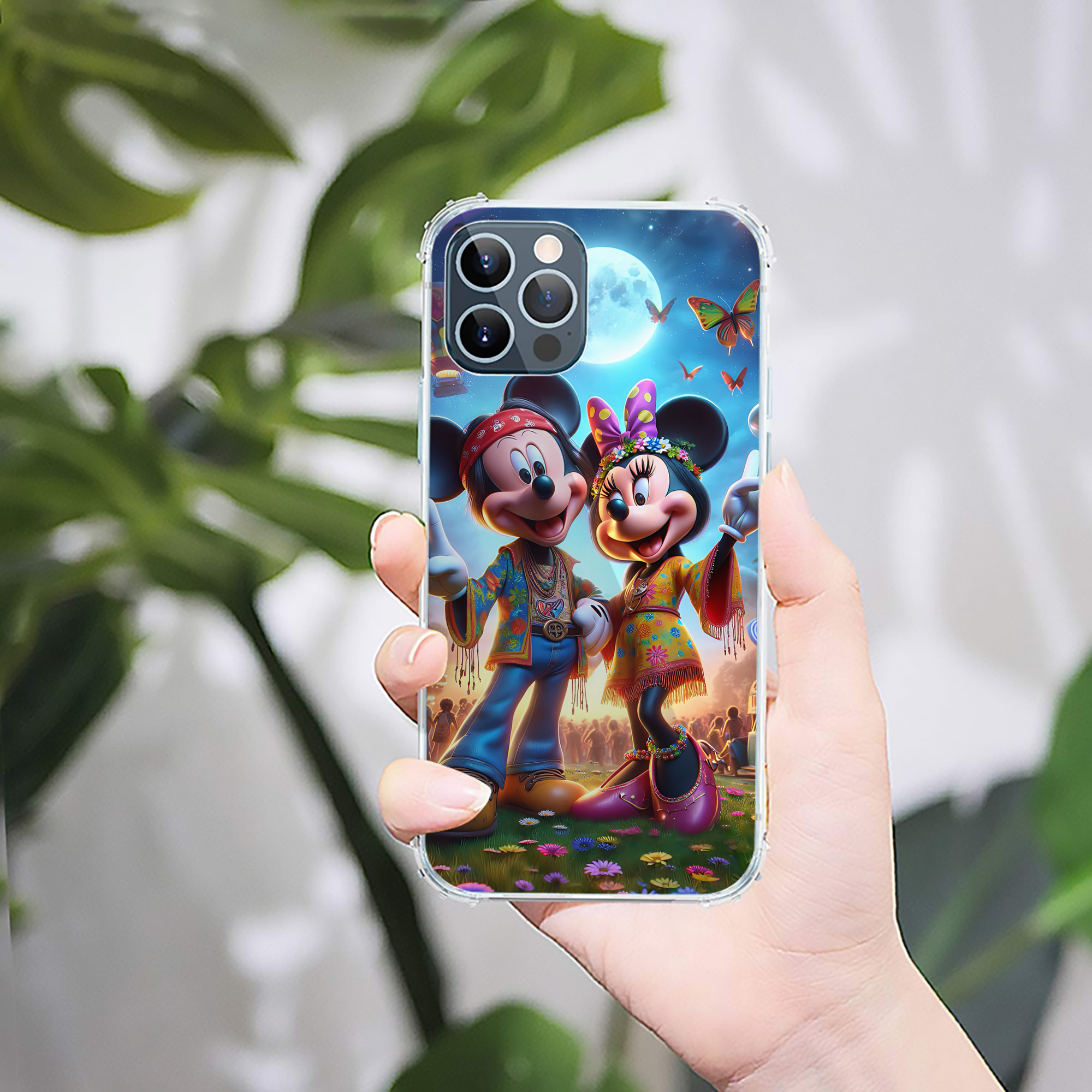 （画像用） ミッキーマウス Mickey Mouse 【iPhone 12シリーズ対応】透明スマホケース（クリアソフトケース）